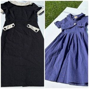 Lindy Bop XS Dresses Blue Black White Retro Vintage Look